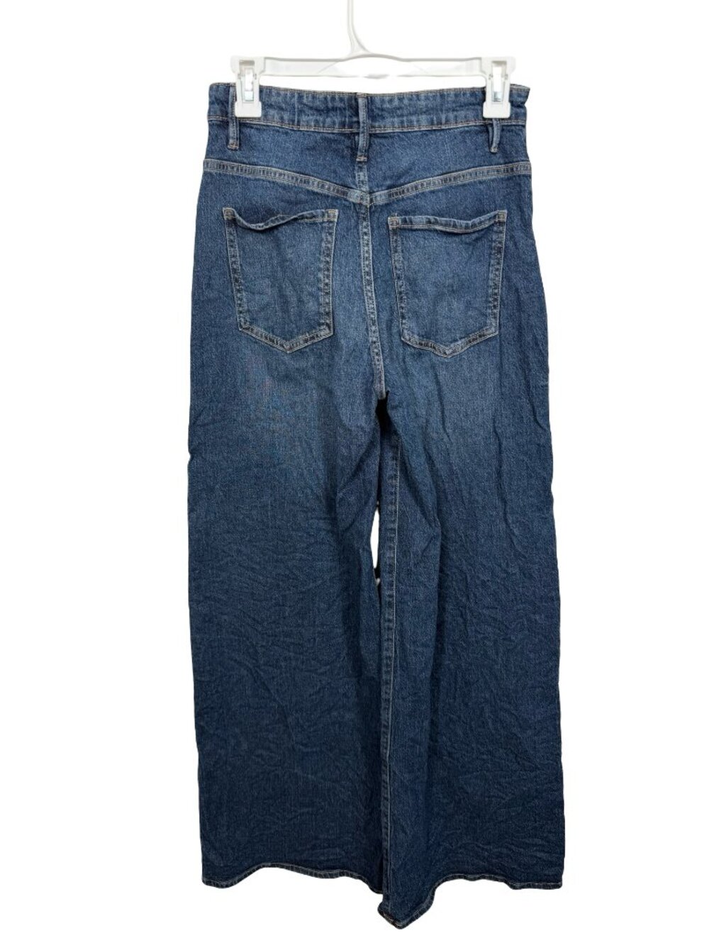 Mango Wide Leg Jeans Womens 2 Blue High Rise Cotton Casual - Picture 3 of 8